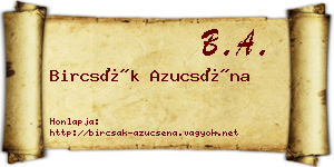 Bircsák Azucséna névjegykártya